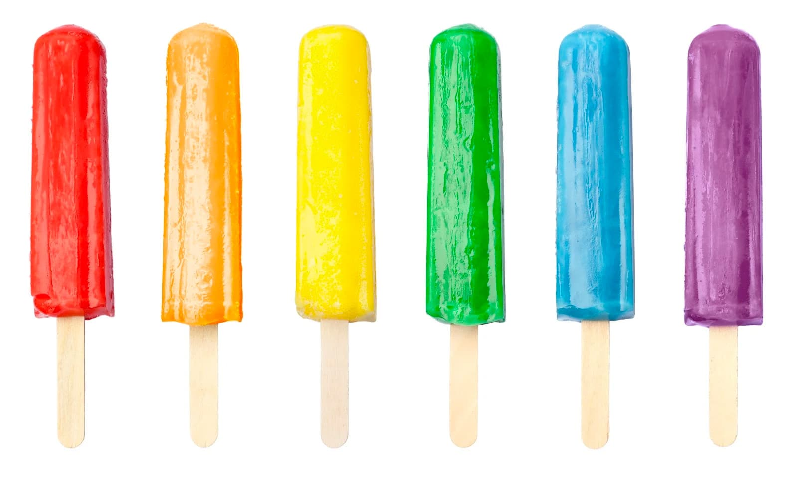 colorful popsicles in a row